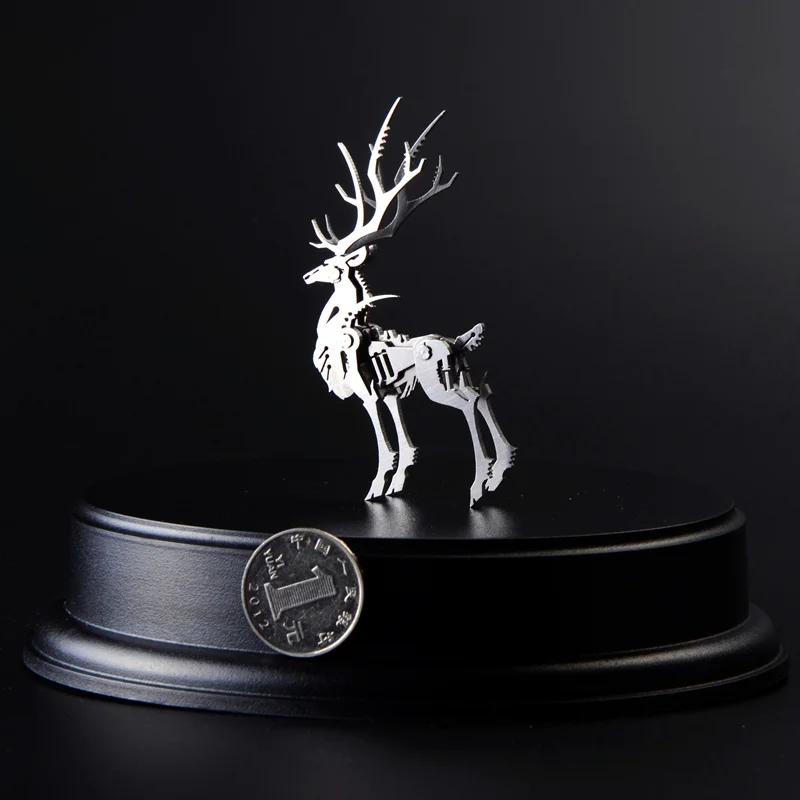3D Detachable Stainless Steel Elk Assembly Model Present Gift For Boys High Quality Collection Silver Decoration 7.6*4.2*3.5cm
3D Detachable Stainless Steel Elk Assembly Model Present Gift For Boys High Quality Collection Silver Decoration 7.6*4.2*3.5cm