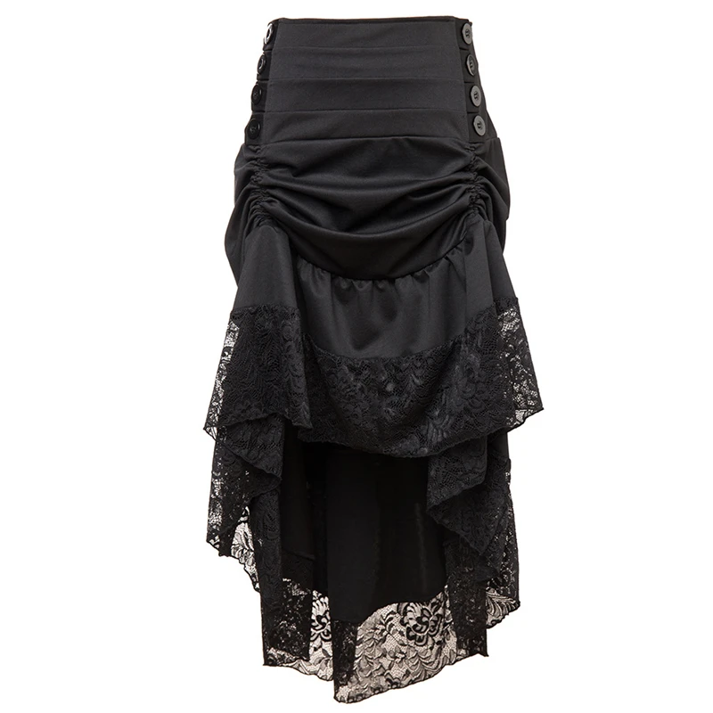 Women Gothic Skirt 2018 Costumes Clothing Steampunk Vintage High-Low Lace Cake Womens Ruffled Victorian Punk Party Skirts
Women Gothic Skirt 2018 Costumes Clothing Steampunk Vintage High-Low Lace Cake Womens Ruffled Victorian Punk Party Skirts