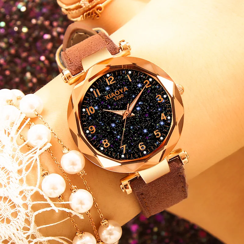 Fashion Women Watches 2019 Best Sell Star Sky Dial Clock Luxury Rose Gold Women's Bracelet Quartz Wrist Watches New Dropshipping
Fashion Women Watches 2019 Best Sell Star Sky Dial Clock Luxury Rose Gold Women's Bracelet Quartz Wrist Watches New Dropshipping