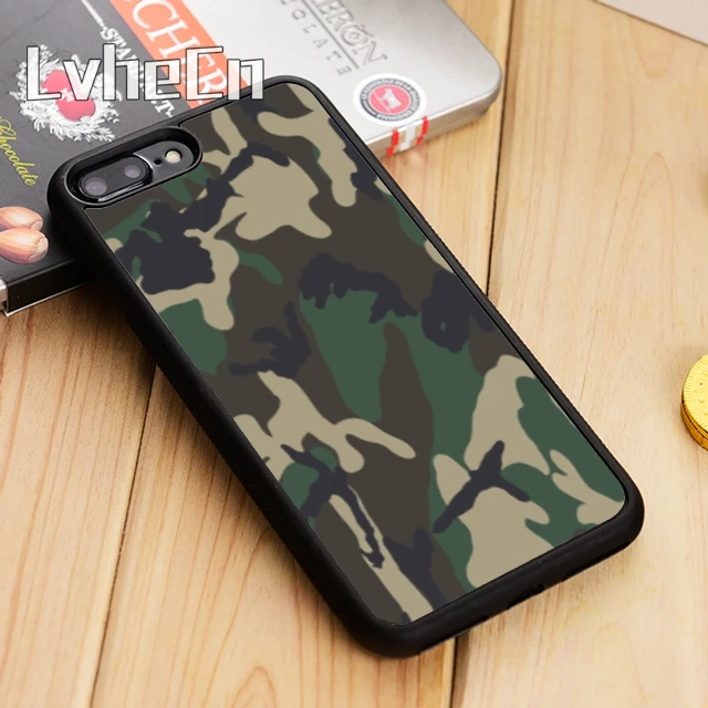 Камуфляжный армейский чехол для телефона LvheCn iPhone 5 6 s 7 8 plus 11 12 Pro X XR XS Max Samsung Galaxy S6 S7