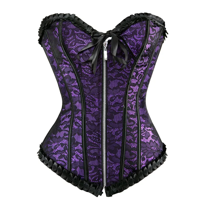 Vintage Sexy Corsets And Bustiers Zipper Front Gothic Floral Overbust Corset Body Trainer Shapewear Top Plus Size S-6XL
Vintage Sexy Corsets And Bustiers Zipper Front Gothic Floral Overbust Corset Body Trainer Shapewear Top Plus Size S-6XL