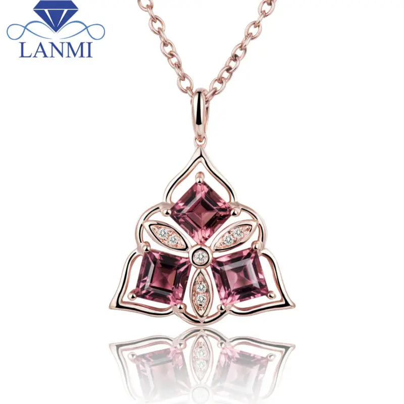 Princess cut 4.5mm Natural Tourmaline Necklace Pendant In 18K Rose Gold For Beautiful Girl WP066
Princess cut 4.5mm Natural Tourmaline Necklace Pendant In 18K Rose Gold For Beautiful Girl WP066