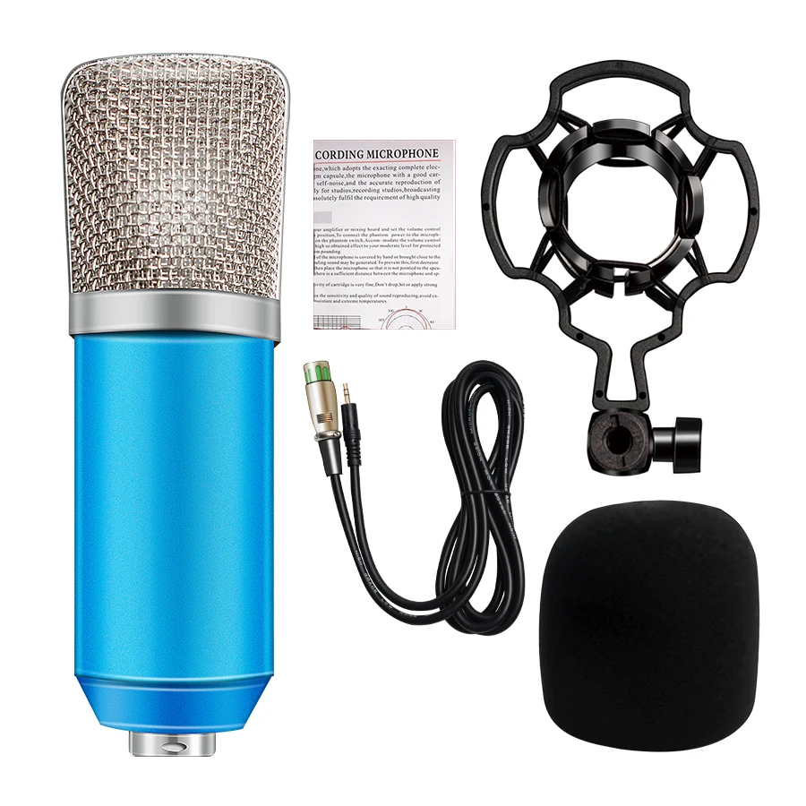 Professional Condenser Microphone+Shock Mount+Foam Cap Cable For Computer Audio Studio Vocal Recording KTV Karaoke Microphone
Professional Condenser Microphone+Shock Mount+Foam Cap Cable For Computer Audio Studio Vocal Recording KTV Karaoke Microphone