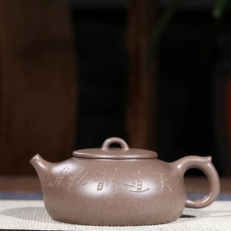 

250ml Genuine Yixing Zisha Tea Pot Famous Handmade Ore Green Gray Mud Feiba Teapot Ball Hole Kung Fu Tea Kettle Free Shipping