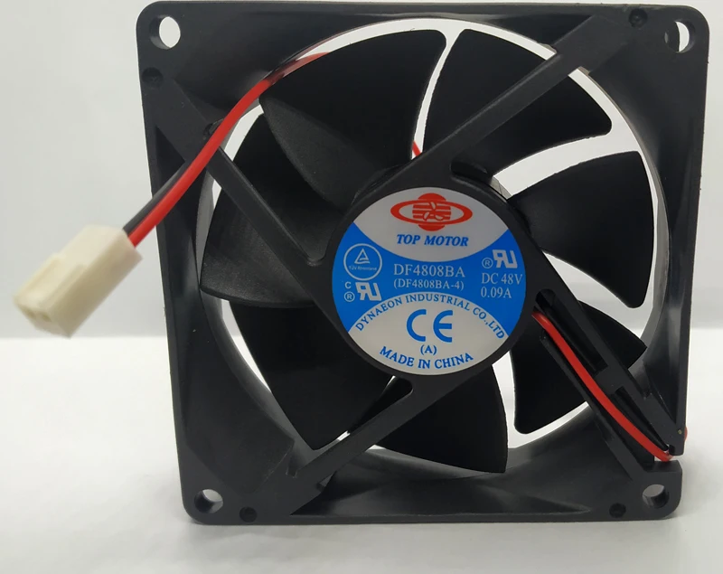 Топ мотор DF4808BA 4 постоянного тока 48V 8 см 0.09A 8025 80*80*25 мм 2 провод Инвертор Вентилятор