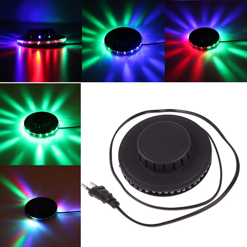 48-светодиодная звуковая активация UFO Подсолнух Вращающийся RGB сценический свет