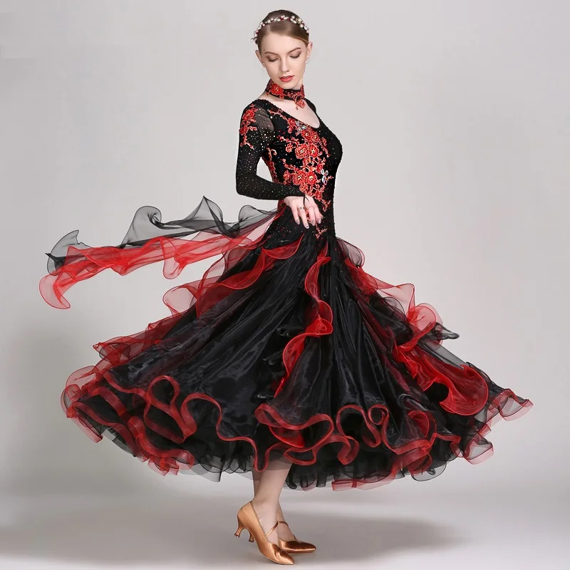 Lady Waltz Dancing Dress Female Ballroom Dance Dress Girls Royaldancing Costumes Perform National Standard Dancers Costume D0348
Lady Waltz Dancing Dress Female Ballroom Dance Dress Girls Royaldancing Costumes Perform National Standard Dancers Costume D0348