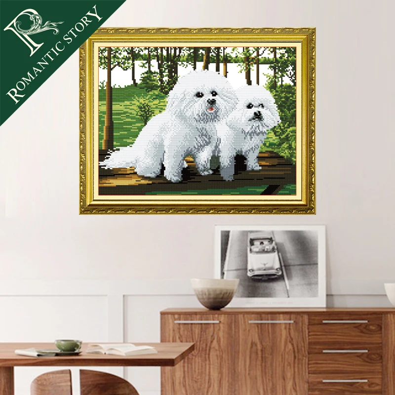 Romantic Story Panda Dog Animals home Decoration Cross Stitch Needlework DIY 11CT Printing Cross Stitch Sets For Embroidery Kits
Romantic Story Panda Dog Animals home Decoration Cross Stitch Needlework DIY 11CT Printing Cross Stitch Sets For Embroidery Kits