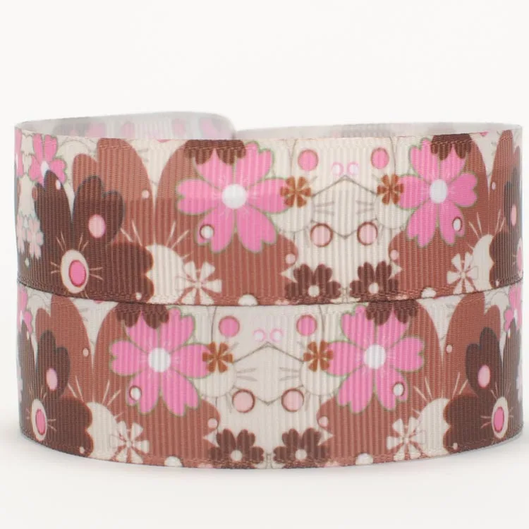 NEW 50 yards pink and brown flowers pattern printed grosgrain ribbon free shipping
NEW 50 yards pink and brown flowers pattern printed grosgrain ribbon free shipping