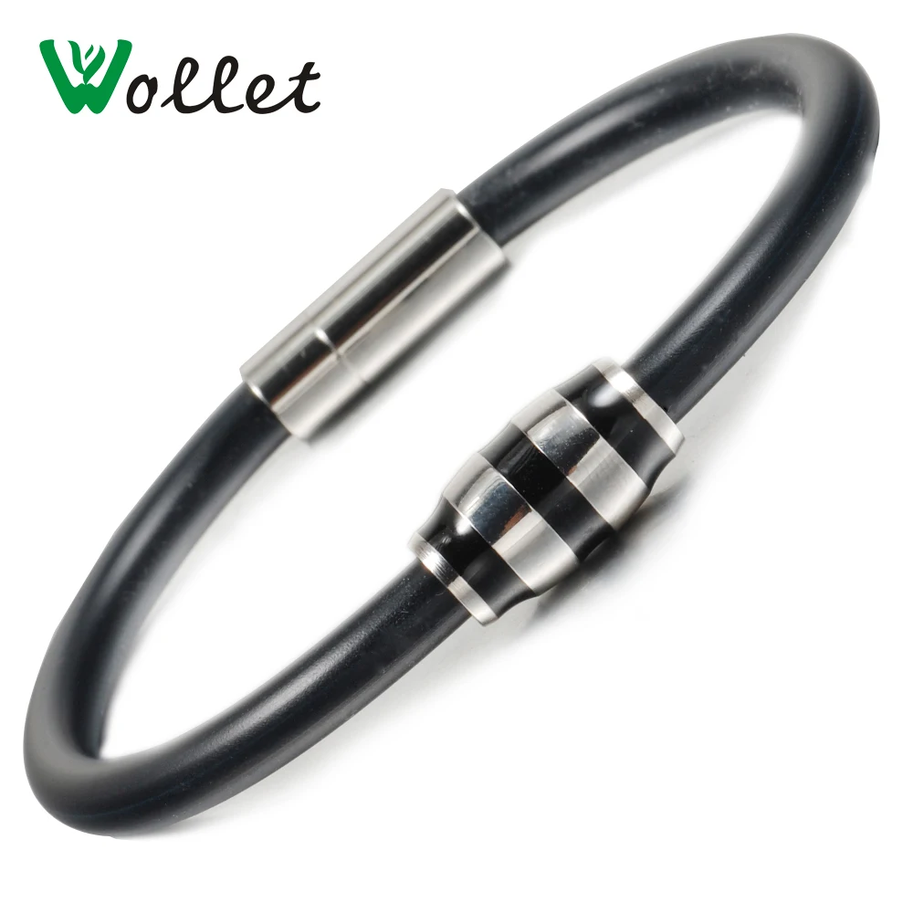 Woll Jewelry Women/Men's 2 in 1 Healthy Bracelet Germanium Magnetic Stainless Steel Sport Black Silicone Bracelet Wristband Golf
Woll Jewelry Women/Men's 2 in 1 Healthy Bracelet Germanium Magnetic Stainless Steel Sport Black Silicone Bracelet Wristband Golf