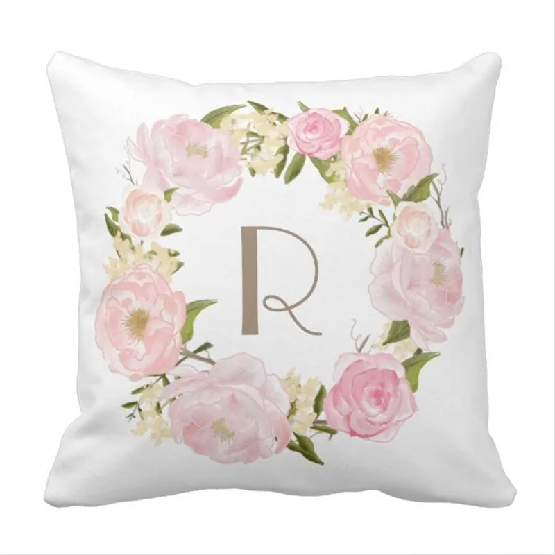 Pink Peonies Floral Wreath Monogram Pillow case- Cloth, Double-sided Printing, Size optional
Pink Peonies Floral Wreath Monogram Pillow case- Cloth, Double-sided Printing, Size optional