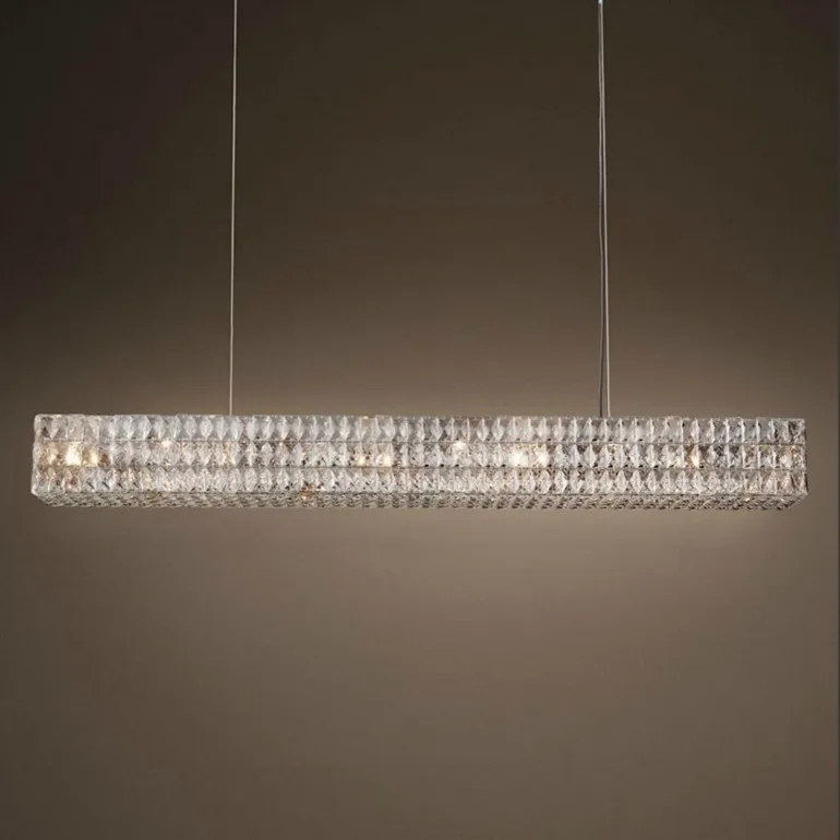 Luxurious Crystal Chandelier Light Fixture Rectangle Crystal Drop Lamparas for Living room Dining room Cafe Hotel Decoration
Luxurious Crystal Chandelier Light Fixture Rectangle Crystal Drop Lamparas for Living room Dining room Cafe Hotel Decoration