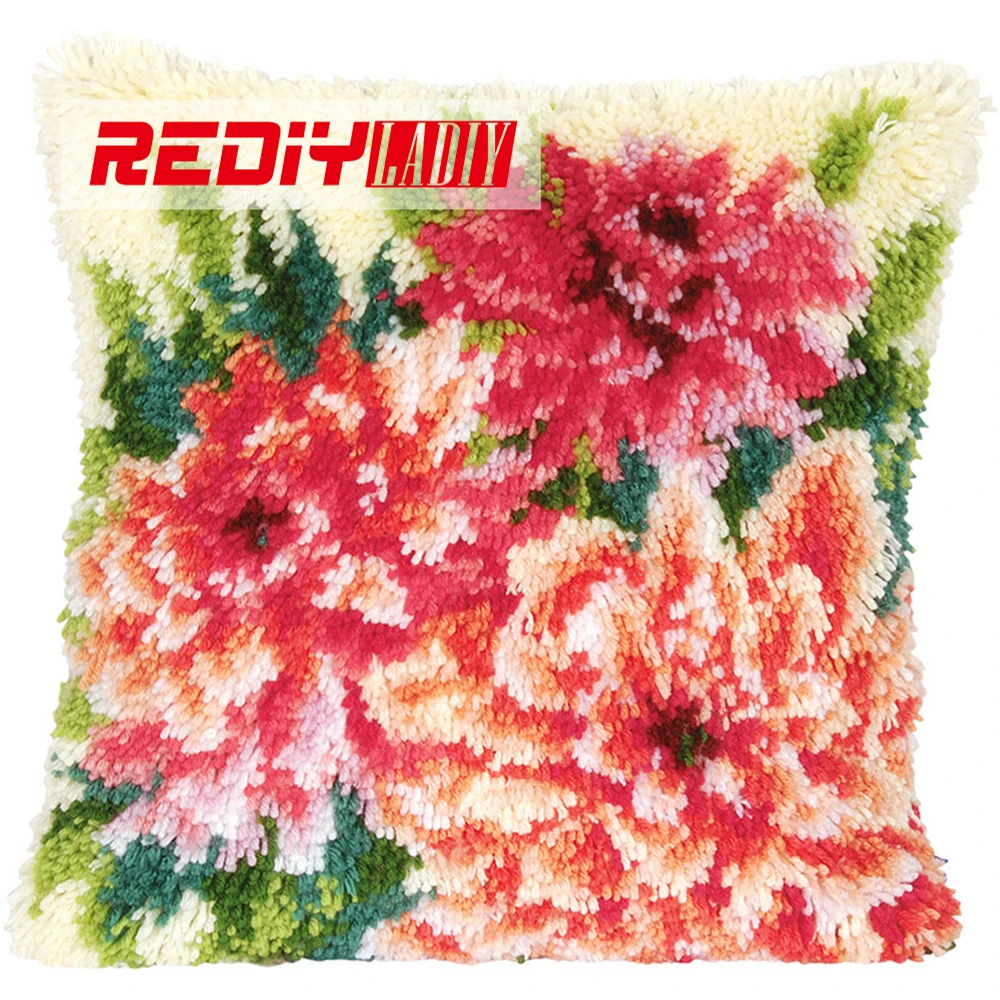REDIY LADIY Latch Hook Cushion Kits for Yarn Embroidery Pillow Case Sofa Home Decorative Flowers Pre-Printed Canvas Unfinished
REDIY LADIY Latch Hook Cushion Kits for Yarn Embroidery Pillow Case Sofa Home Decorative Flowers Pre-Printed Canvas Unfinished
