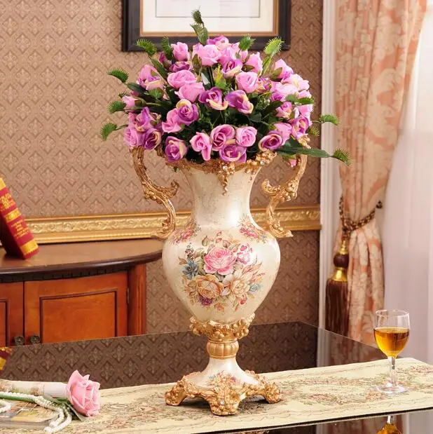 European vase ornaments living room luxury ears American retro resin decoration flower dryers housewarming gifts
European vase ornaments living room luxury ears American retro resin decoration flower dryers housewarming gifts