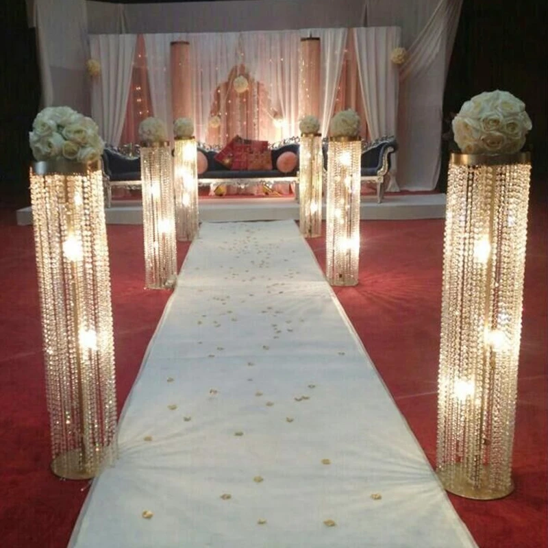 gold metal/crystal wedding flower pillar stand wedding road lead table centerpiece
gold metal/crystal wedding flower pillar stand wedding road lead table centerpiece