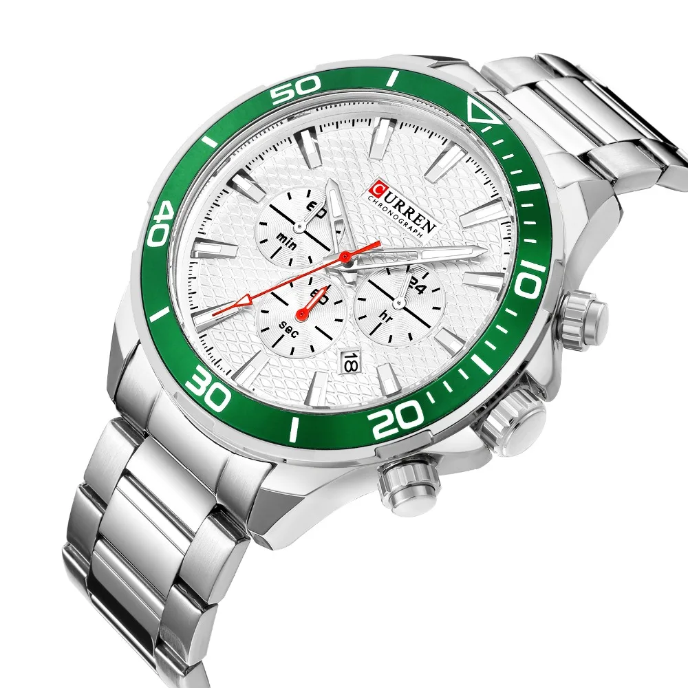 Men's Fashion Wrist Watches Chronograph Watches Stainless Steel Band For Man Luxury Brand CURREN Water Resistant Quartz Relojes
Men's Fashion Wrist Watches Chronograph Watches Stainless Steel Band For Man Luxury Brand CURREN Water Resistant Quartz Relojes