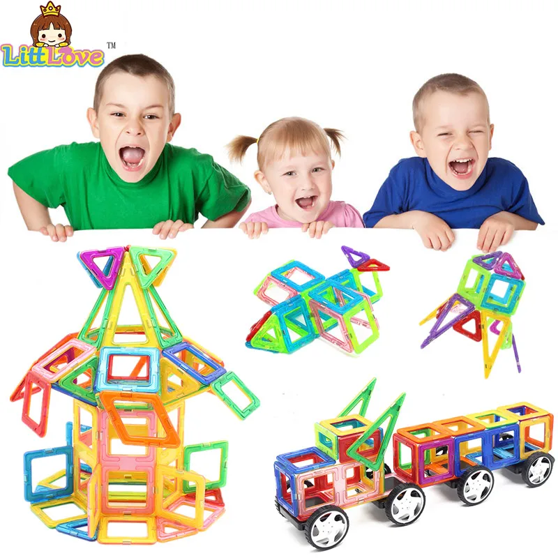LittLove 46Pcs Magnetic Designer Construction Set Enlighten Bricks Magnetic Model building blocks Educational Toys For Children
LittLove 46Pcs Magnetic Designer Construction Set Enlighten Bricks Magnetic Model building blocks Educational Toys For Children