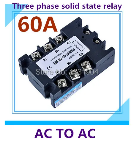 Реле переменного тока в переменный ток SSR-3P-60AA 60A SSR, трехфазное твердотельное реле, вход 90-280 В переменного тока, 380В
Реле переменного тока в переменный ток SSR-3P-60AA 60A SSR, трехфазное твердотельное реле, вход 90-280 В переменного тока, 380В
