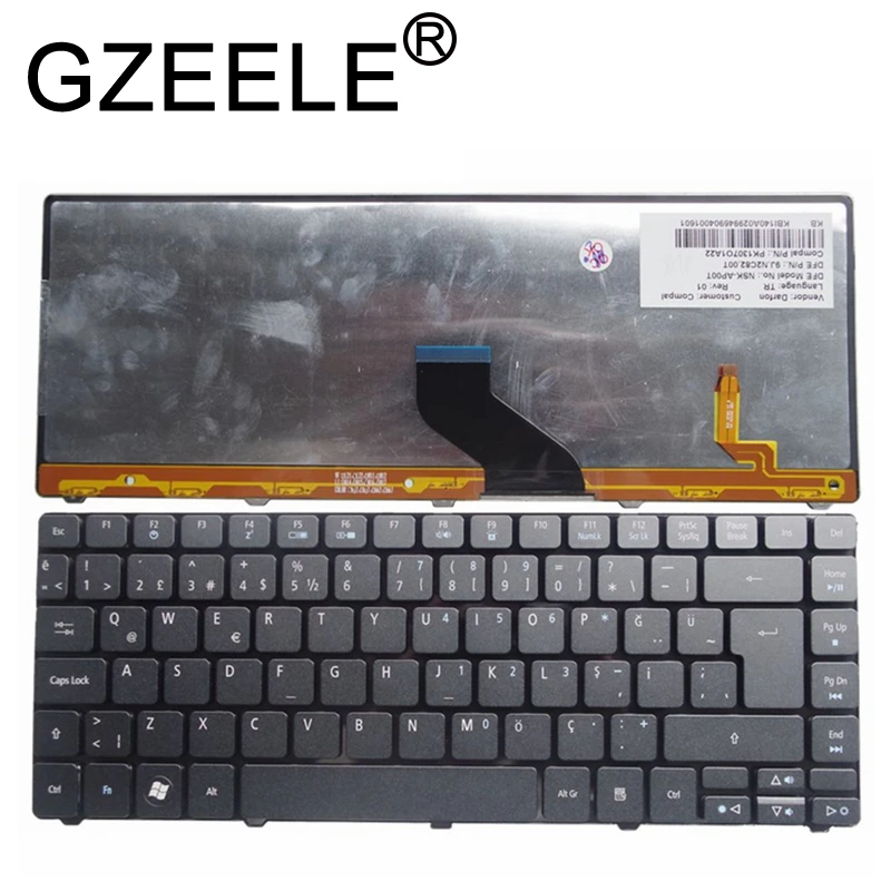 Клавиатура с подсветкой GZEELE NEW Turkey TR для Acer Aspire 4736G 4738ZG 4746 4739Z 3820TG 4750G 4743G 5942G 3810