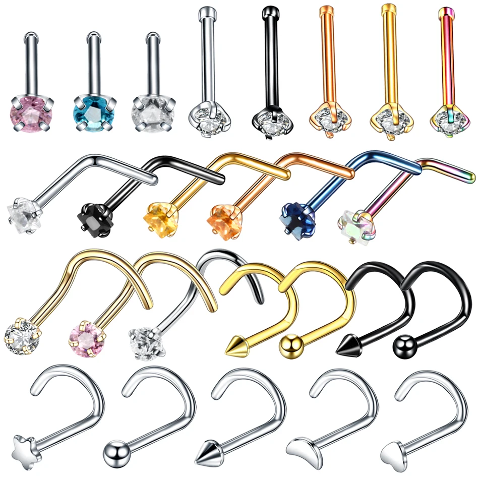 1PC Steel Nose Ring Piercings Nariz Gem Nose Studs Prong Bone Nostri Screw Hide Piercings Nose Pin Sexy Nose Jewelry Women
1PC Steel Nose Ring Piercings Nariz Gem Nose Studs Prong Bone Nostri Screw Hide Piercings Nose Pin Sexy Nose Jewelry Women
