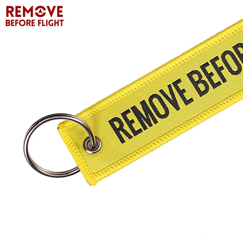 5 PCS/LOT Remove Before Flight Woven Keychain Aviation Gifts Fashion Jewelry Yellow with Black Letters Car Keychain for Men
5 PCS/LOT Remove Before Flight Woven Keychain Aviation Gifts Fashion Jewelry Yellow with Black Letters Car Keychain for Men