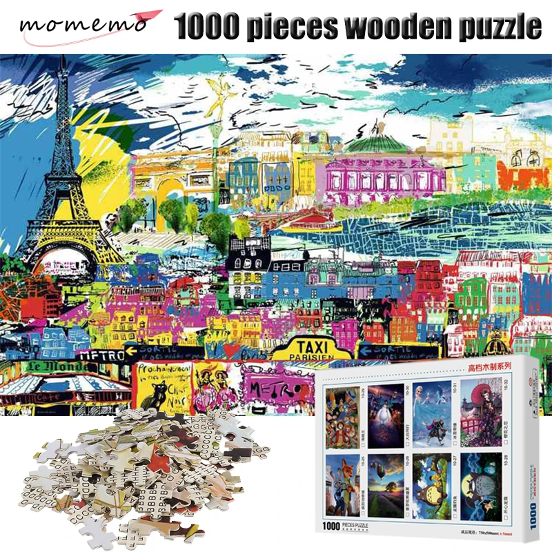 Пазл MOMEMO из мультфильма «Париж», деревянные игрушки, пазл из 1000 частей, картина из мультфильма, пазлы для взрослых, пазлы с пейзажем, игра-пазл, детские игрушки
Пазл MOMEMO из мультфильма «Париж», деревянные игрушки, пазл из 1000 частей, картина из мультфильма, пазлы для взрослых, пазлы с пейзажем, игра-пазл, детские игрушки