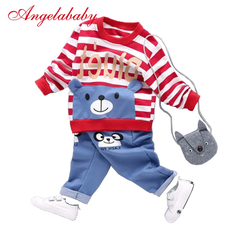 2021 new autumn boys and girls clothing sets children's casual stripe cartoon banner bear tops + pants 2 pcs suit kids clothes
2021 new autumn boys and girls clothing sets children's casual stripe cartoon banner bear tops + pants 2 pcs suit kids clothes