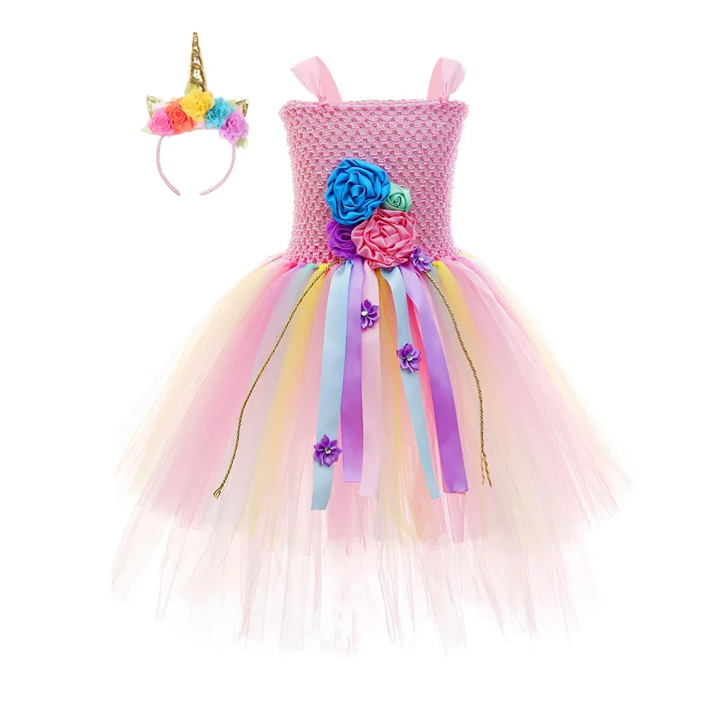 Pastel Flower Unicorn Dress Cute Tulle Princess Girls Tutu Dress Kids Birthday Party Dresses For Girls Halloween Unicorn Costume
Pastel Flower Unicorn Dress Cute Tulle Princess Girls Tutu Dress Kids Birthday Party Dresses For Girls Halloween Unicorn Costume