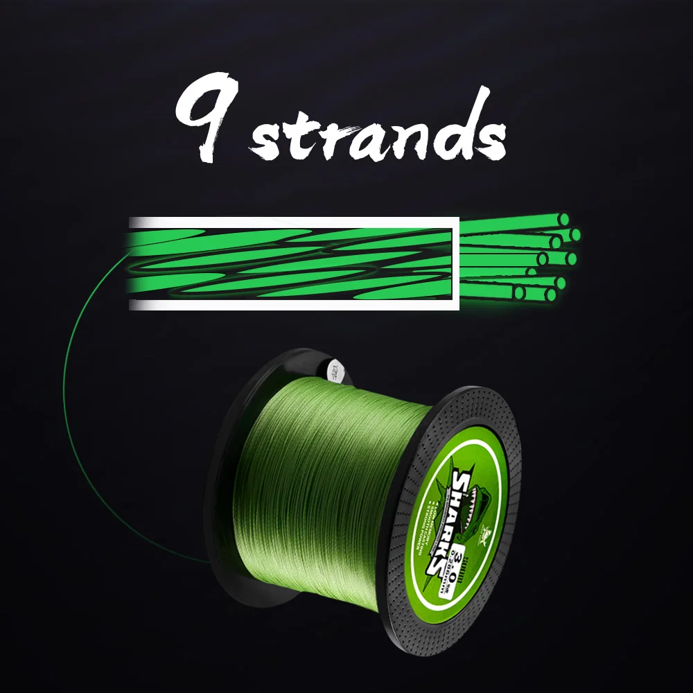 Вручение 500 M 9 пряди плетеные лески Multifilament super Strong 18LB-96LB PE линии Карп рыболовные