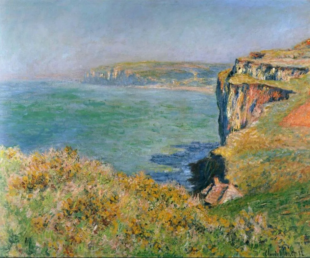 High quality Oil painting Canvas Reproductions Cliff at Grainval (1882) by Claude Monet hand painted
High quality Oil painting Canvas Reproductions Cliff at Grainval (1882) by Claude Monet hand painted