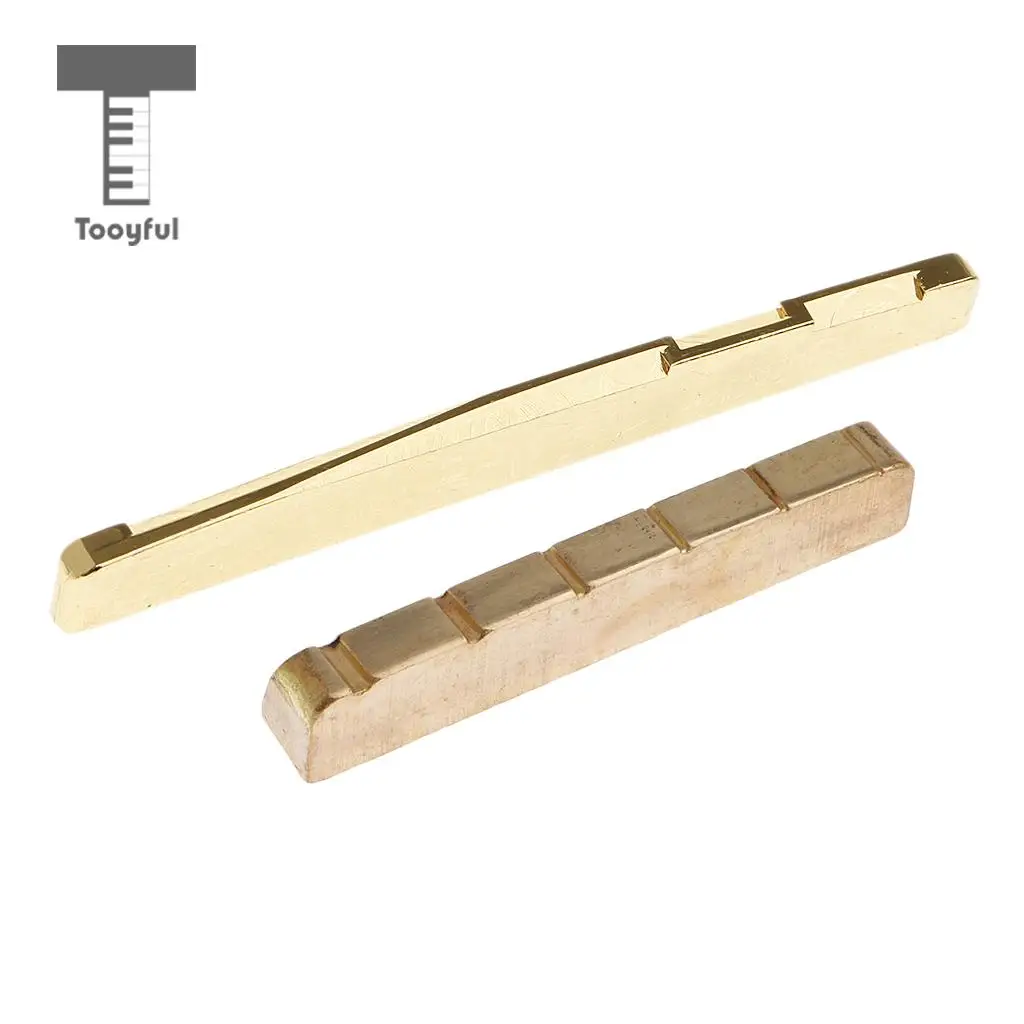 Tooyful 6-String Folk Guitar Bridge Saddle Nut Carved Brass 72x3x9mm for Guitar Accs
Tooyful 6-String Folk Guitar Bridge Saddle Nut Carved Brass 72x3x9mm for Guitar Accs