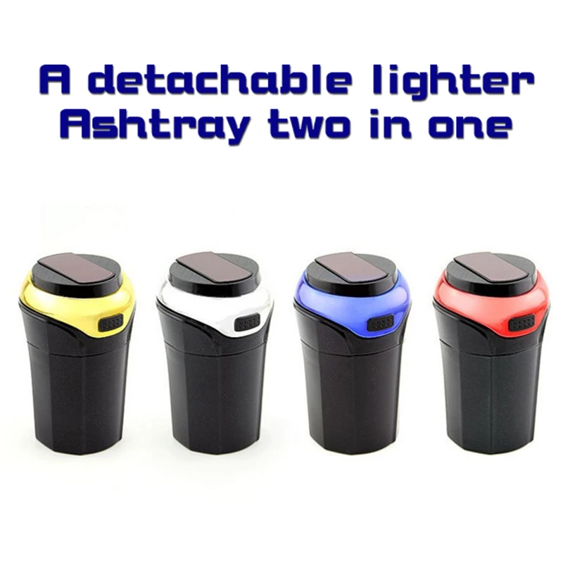 Car stainless steel smoking ashtray with LED detachable cigarette lighter USB Solar button cell charging multifunctional holder
Car stainless steel smoking ashtray with LED detachable cigarette lighter USB Solar button cell charging multifunctional holder