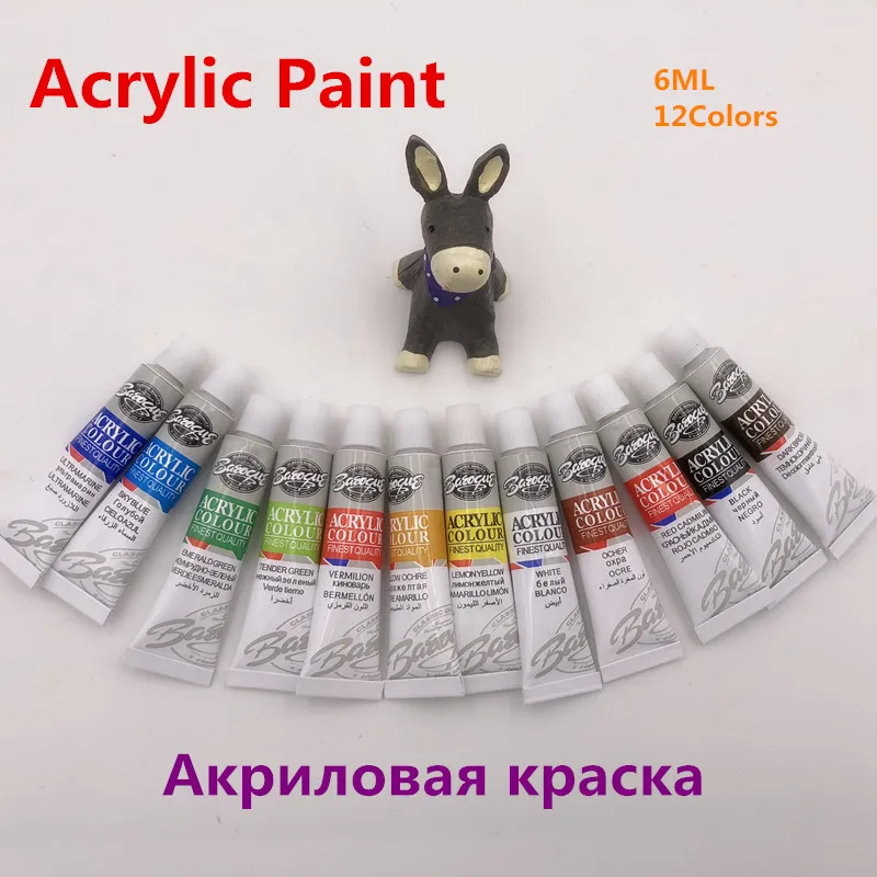 Профессиональная акриловая краска, 12 цветов, 6 мл, набор для ручной краски, настенная краска, текстильная краска, яркие цвета, искусственная свободная кисть
Профессиональная акриловая краска, 12 цветов, 6 мл, набор для ручной краски, настенная краска, текстильная краска, яркие цвета, искусственная свободная кисть