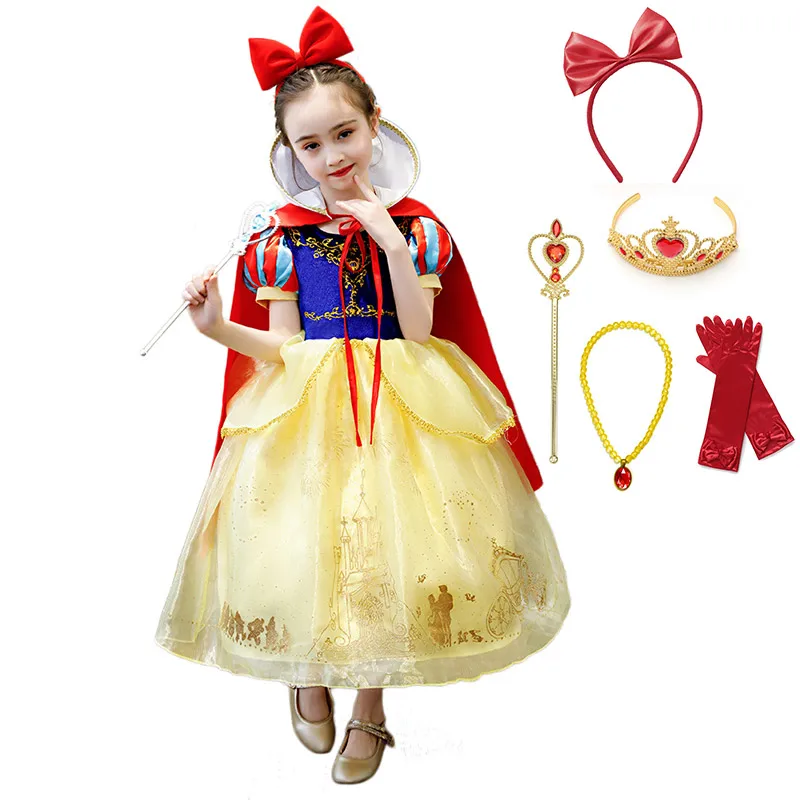 Snow White Dress Up Dresses Fancy Fairy Tale Costume for Girls Children's Party Cosplay Princess Ball Gown Role Play Clothing
Snow White Dress Up Dresses Fancy Fairy Tale Costume for Girls Children's Party Cosplay Princess Ball Gown Role Play Clothing