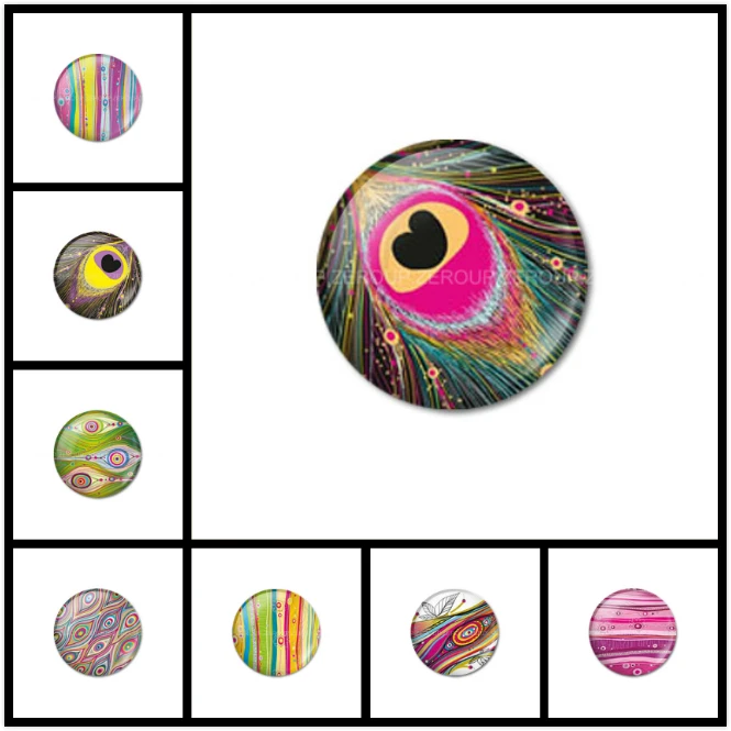 ZEROUP Round Photos Glass Cabochon Jewelry Finding fit Cameo Blank Settings Supplies for Jewelry Components 48