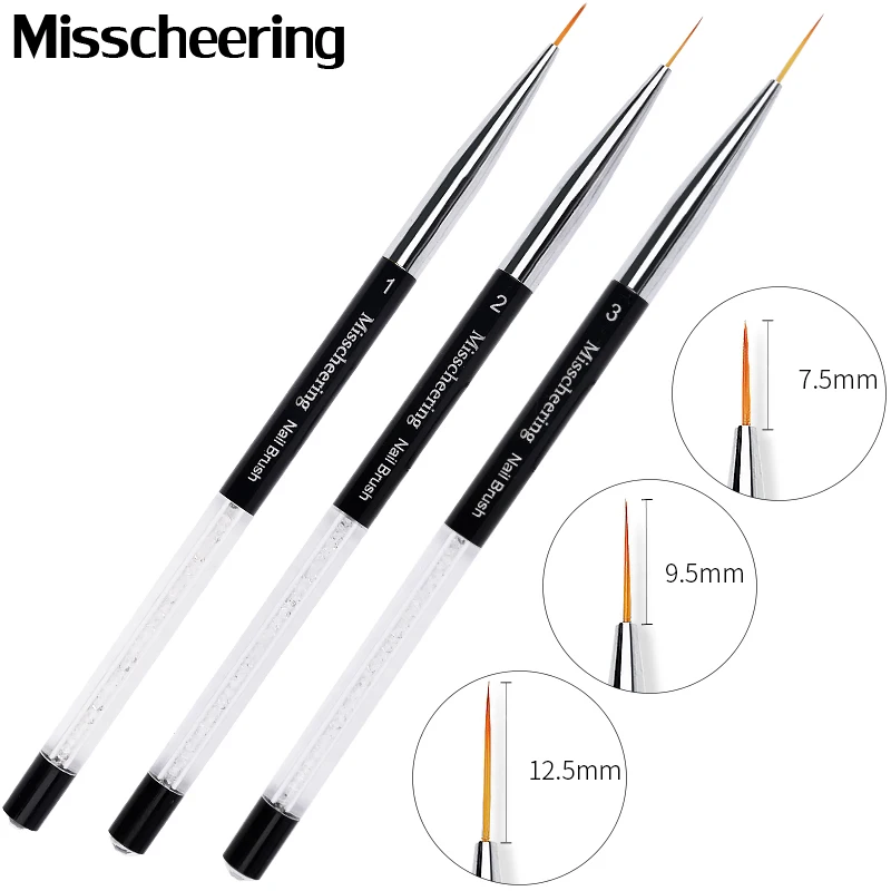 Misscheering 1 Pcs Nail Art Liner Brush Rhinestones Handle 3d DIY Drawing Painting Pen UV Gel Brushes Creative Manicure Tools
Misscheering 1 Pcs Nail Art Liner Brush Rhinestones Handle 3d DIY Drawing Painting Pen UV Gel Brushes Creative Manicure Tools