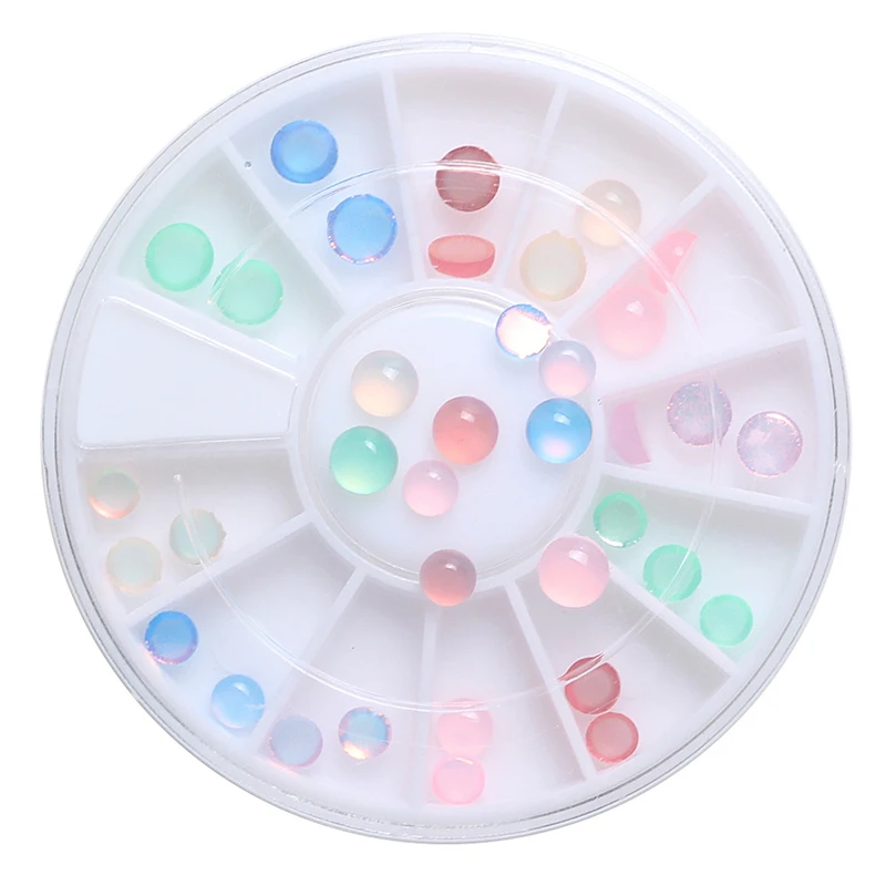 36Pcs/box Cats Eye Stone Jelly Resin Drill Round Rhinestone UV Gel DIY Nail Art Decoration
36Pcs/box Cats Eye Stone Jelly Resin Drill Round Rhinestone UV Gel DIY Nail Art Decoration