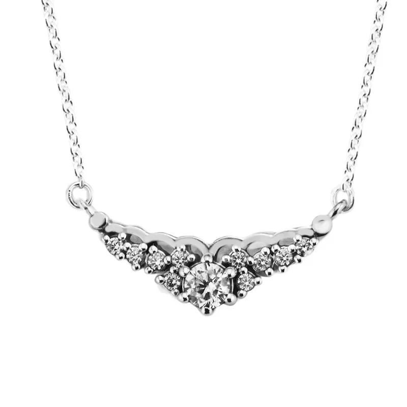 100% 925 Sterling Silver Jewelry Fairytale Tiara Necklace with Clear CZ Free Shipping
100% 925 Sterling Silver Jewelry Fairytale Tiara Necklace with Clear CZ Free Shipping