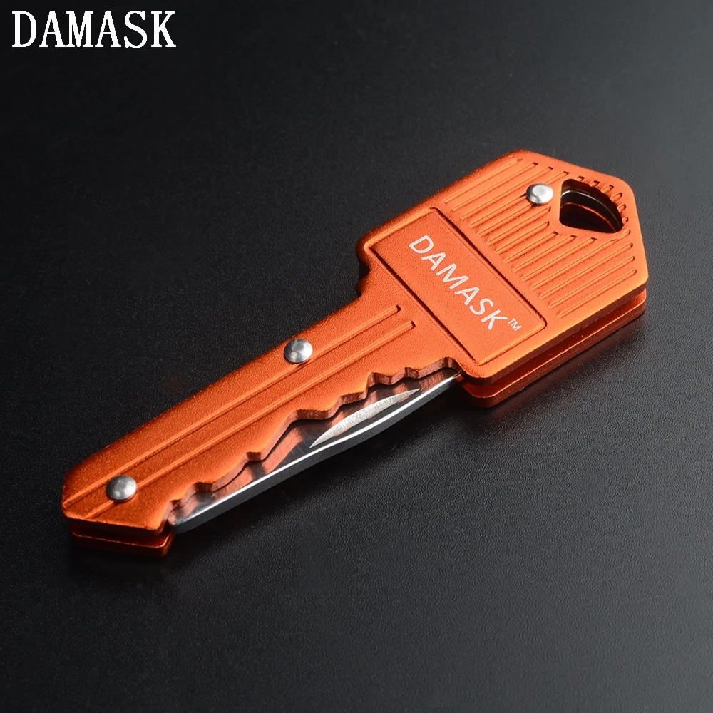 DAMASK брелок для ключей кольцо складной нож портативный карманный охоты выживания