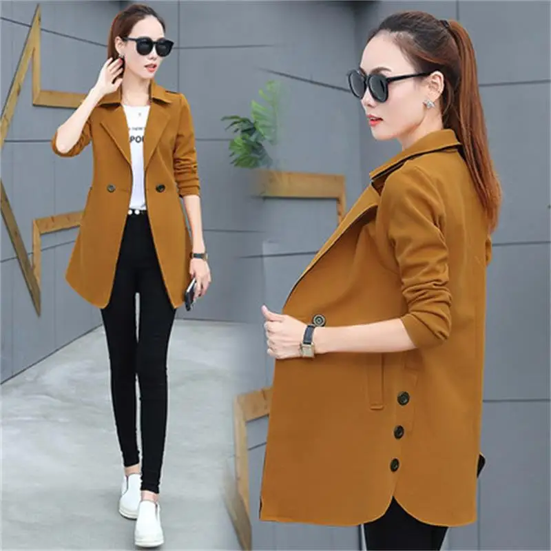 Coat female spring and autumn 2020 new wild large size women's loose coat was thin in the long trench coat ladies fashion
Coat female spring and autumn 2020 new wild large size women's loose coat was thin in the long trench coat ladies fashion