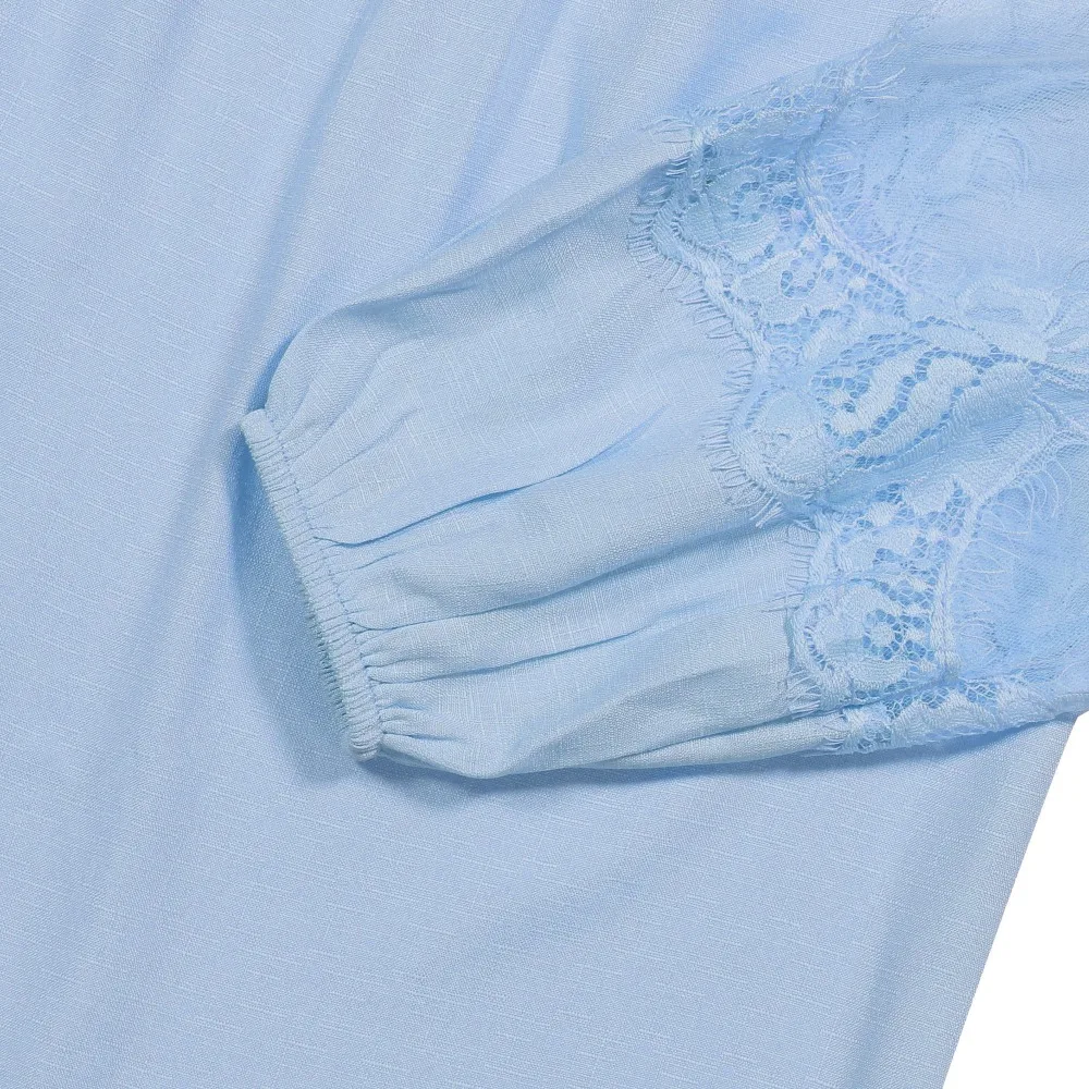 2018 Summer autumn Women Casual Tops Blouse Ladies Fashion Lace Chifon Long Sleeve O Neck Solid Shirt
2018 Summer autumn Women Casual Tops Blouse Ladies Fashion Lace Chifon Long Sleeve O Neck Solid Shirt