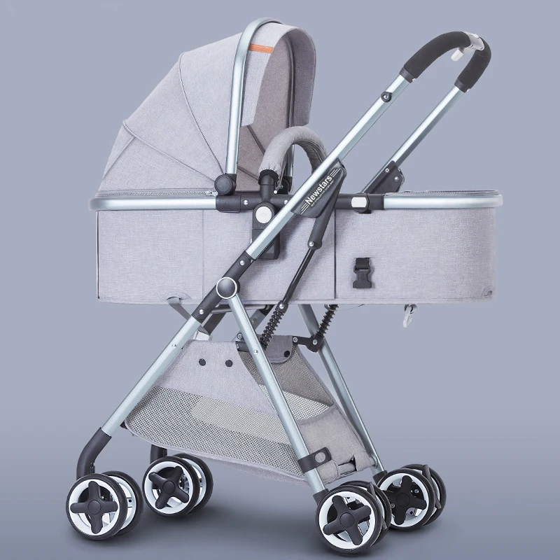 Luxury Baby Stroller 2 in 1 High-Landscape Pram Portable Folding baby Carriage Cheaper | Мать и ребенок