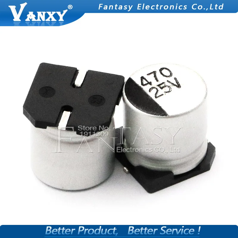 10PCS Electrolytic capacitor 25V470UF 10*10.5mm SMD aluminum electrolytic capacitor 470uf 25v
10PCS Electrolytic capacitor 25V470UF 10*10.5mm SMD aluminum electrolytic capacitor 470uf 25v
