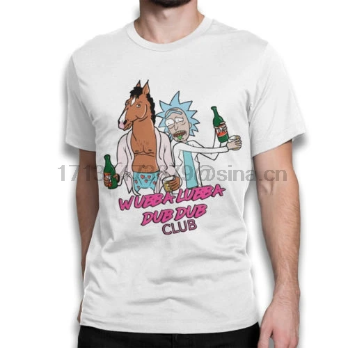Крутая Мужская футболка BoJack x с изображением Рика Санчеса|Мужские футболки| |