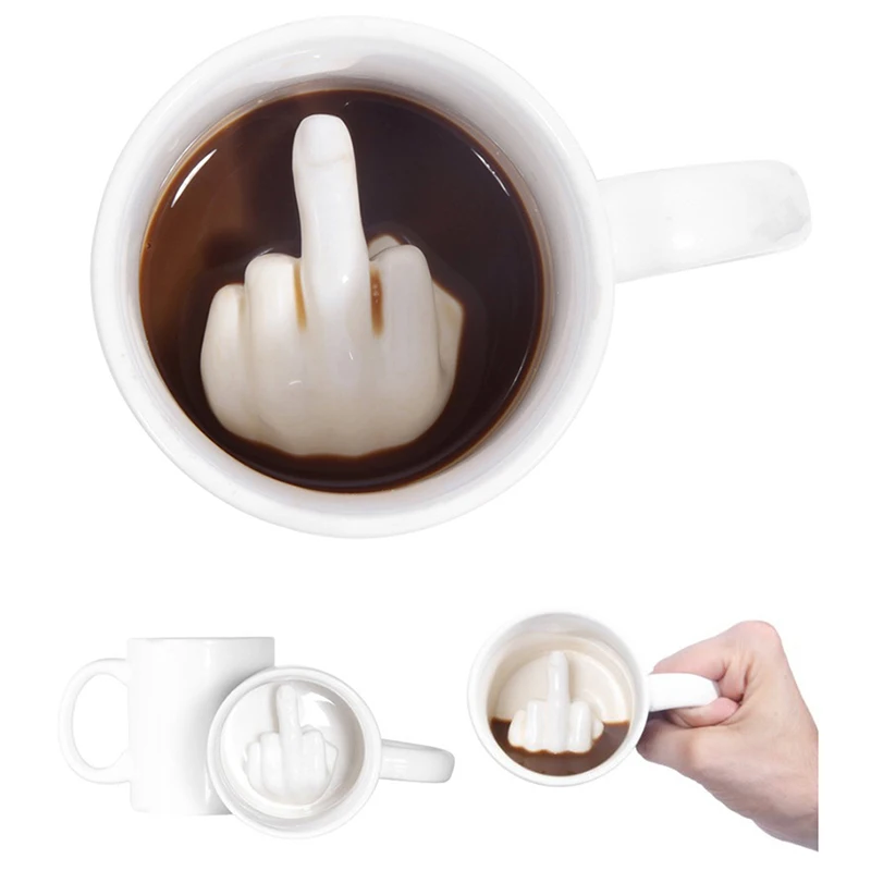 Funny Style White Middle Finger mug,Ceramic Mugs 300ml Capacity Water CupCreative Design Mixing Coffee Milk Cup Drinkware
Funny Style White Middle Finger mug,Ceramic Mugs 300ml Capacity Water CupCreative Design Mixing Coffee Milk Cup Drinkware