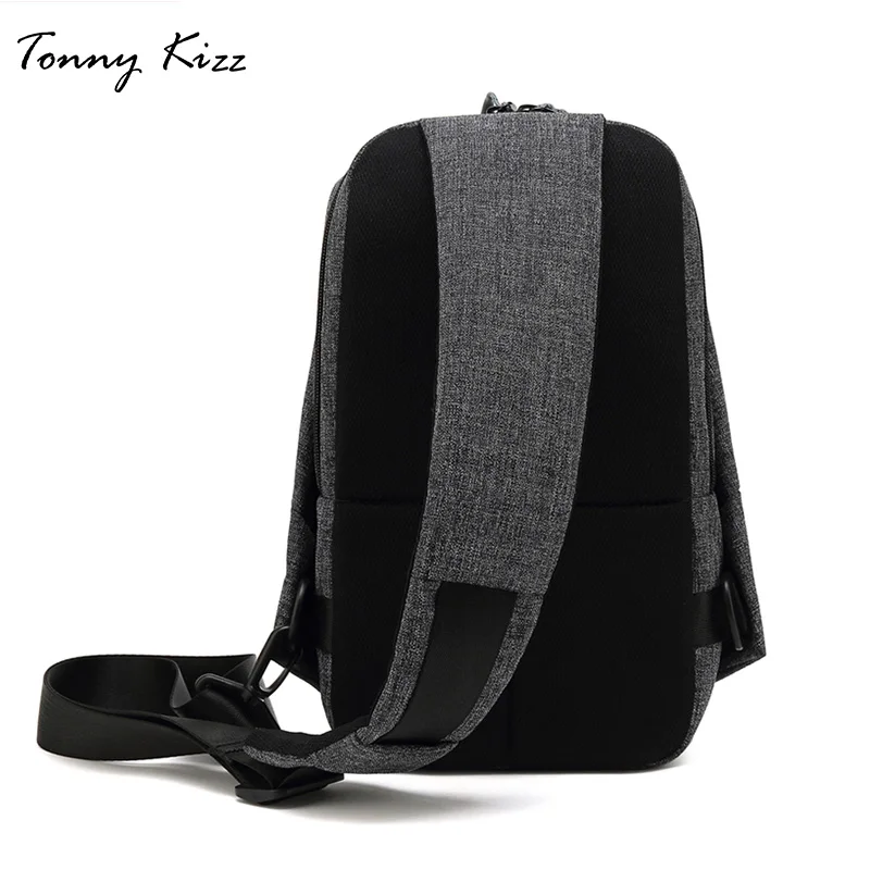 Tonny Kizz Грудь Сумка Crossbody сумка мужской многофункциональной зарядки через USB