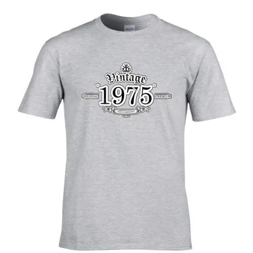 1975 Vintage Jahr Изменить Zu Ионный Herren Майка Quility 40 й Geburtstag Топы Настройка Печатных