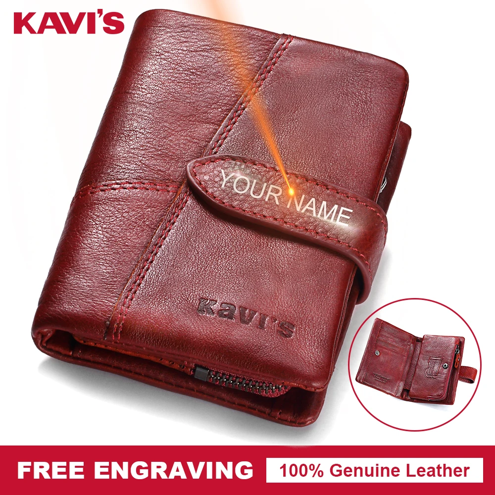 KAVIS Free Engraving Genuine Leather Wallet Female Women Coin Purse Walet Portomonee Lady Card Holder Magic Vallet for Name
KAVIS Free Engraving Genuine Leather Wallet Female Women Coin Purse Walet Portomonee Lady Card Holder Magic Vallet for Name
