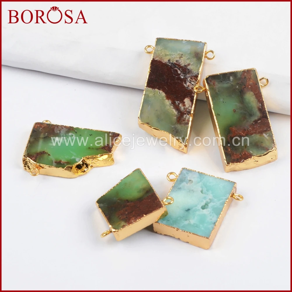 BOROSA Gold Color Freeform Natural Australian Stone Slice Connectors,Drusy Gems Connectors Double Bails for Necklace DIY G1403
BOROSA Gold Color Freeform Natural Australian Stone Slice Connectors,Drusy Gems Connectors Double Bails for Necklace DIY G1403