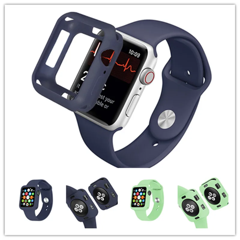 Чехол для часов iWatch Series 1 2 3 4 Ударопрочный Мягкий силиконовый чехол из ТПУ Apple Watch 44